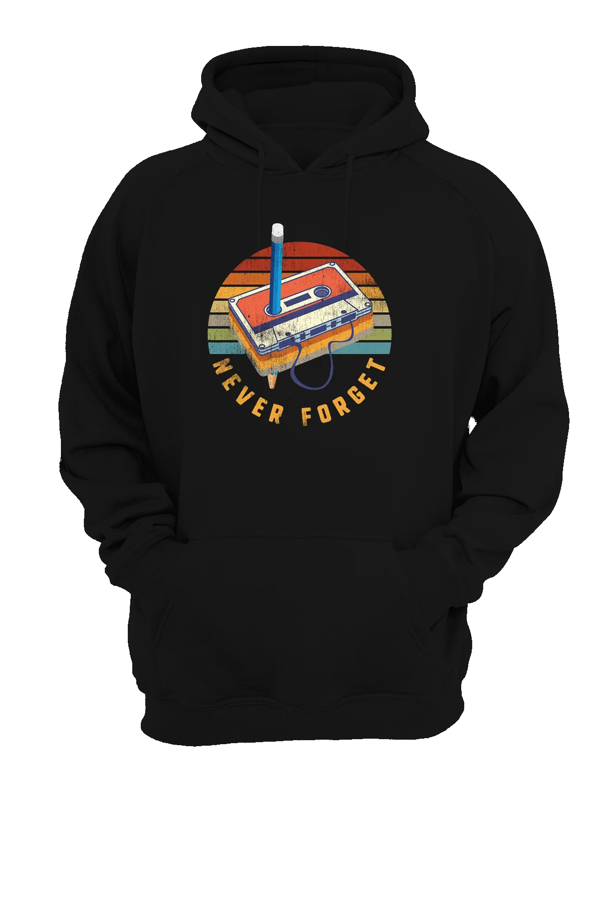 Kaset Kalem Nostalji Baskılı , 3 iplik. Şardonlu, İçi Polar, Kalın, (600 gr.) Sweatshirt