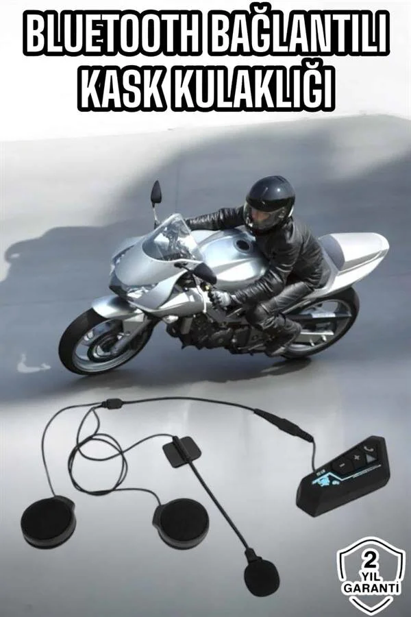 Kask Bluetooth Kulaklık 5.0 - Su Geçirmez Motosiklet Intercom