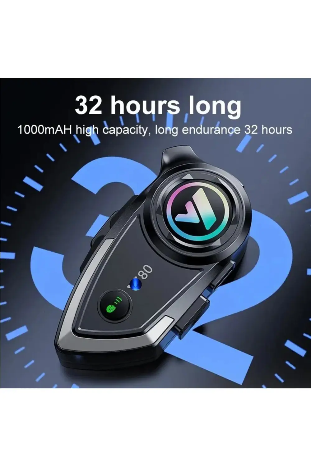 Kask Bluetooth Kulaklık PR80 Bluetooth Motosiklet Kulaklık 5.3 Mo