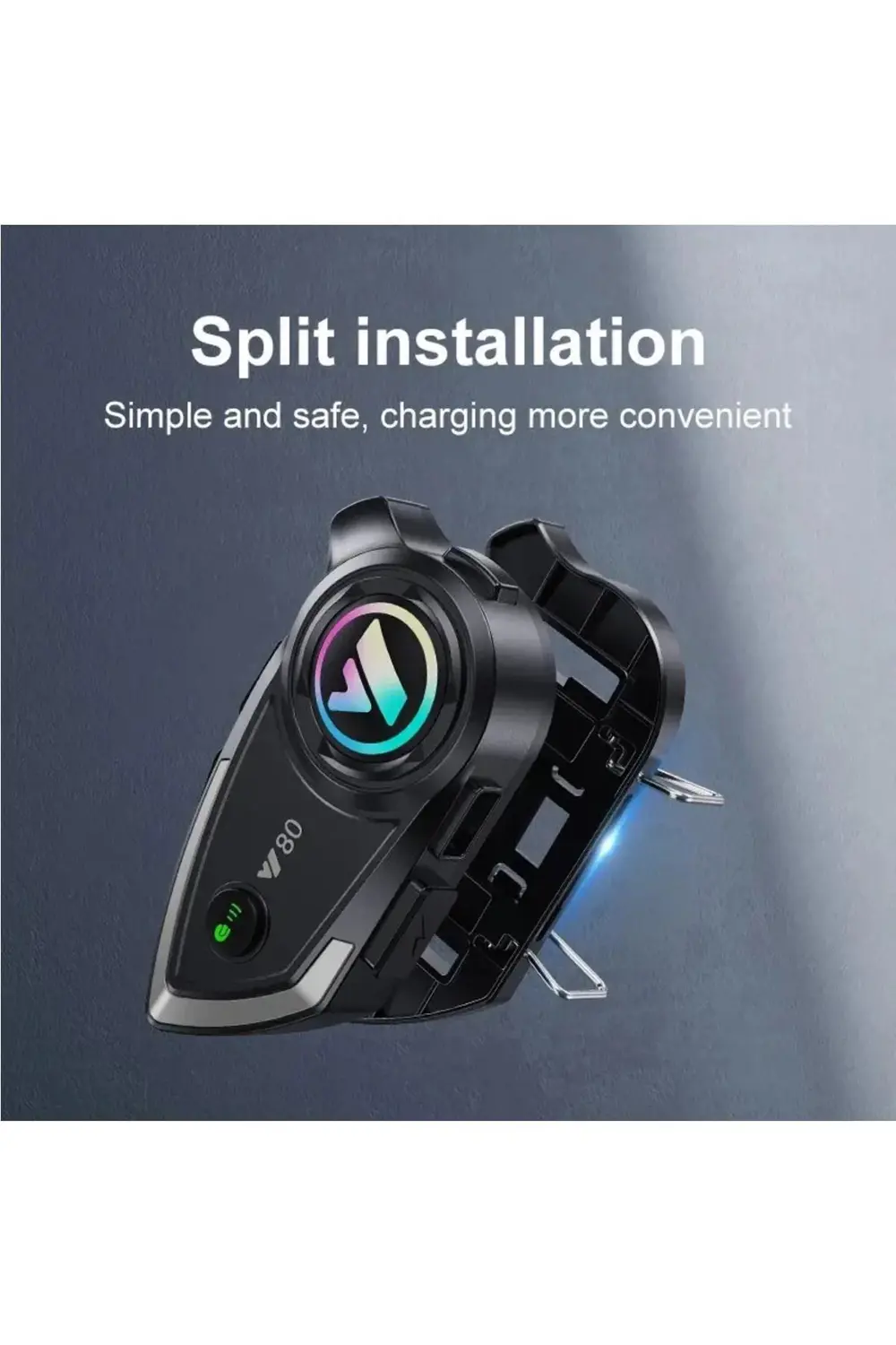 Kask Bluetooth Kulaklık Y-80P Bluetooth Motosiklet Kulaklık 5.3 M