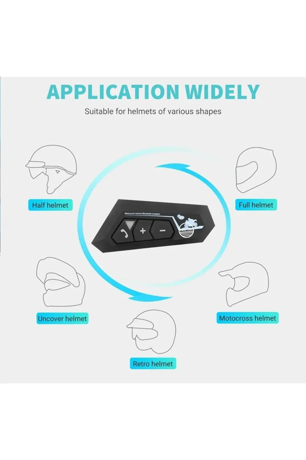 Kask Bluetooth Motosiklet Kulaklık 5.0 Motosiklet Kulaklık