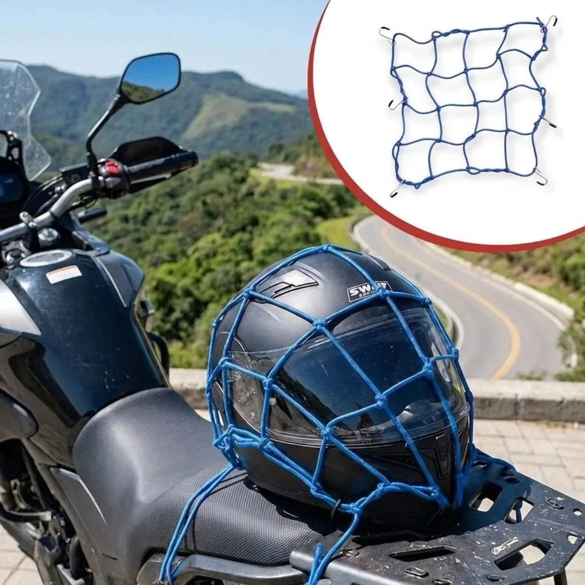 Kask  Esnek Motosiklet Kask Ve Bagaj Filesi – Kask Sabitleyici Plastik Kancalı Taşıma Ağı 35x35 Cm Bx40 Fiyatı, Yorumları ve Özellikleri