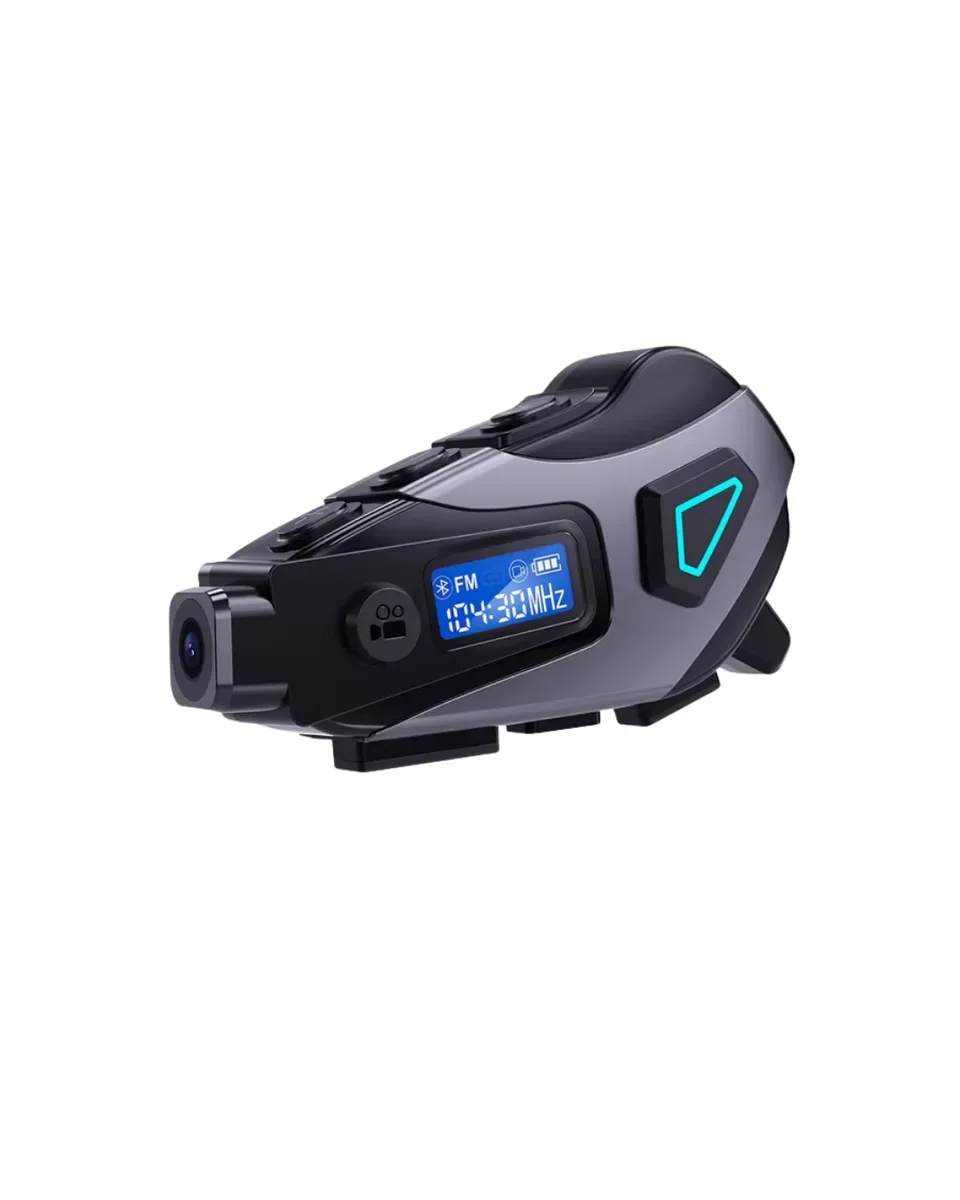 Kask İçi Kablosuz Kulaklık Kamera Fonksiyonlu IPX8 Su Geçirmez ve LED Ekranlı - Bluetooth 5.3 Destekli
