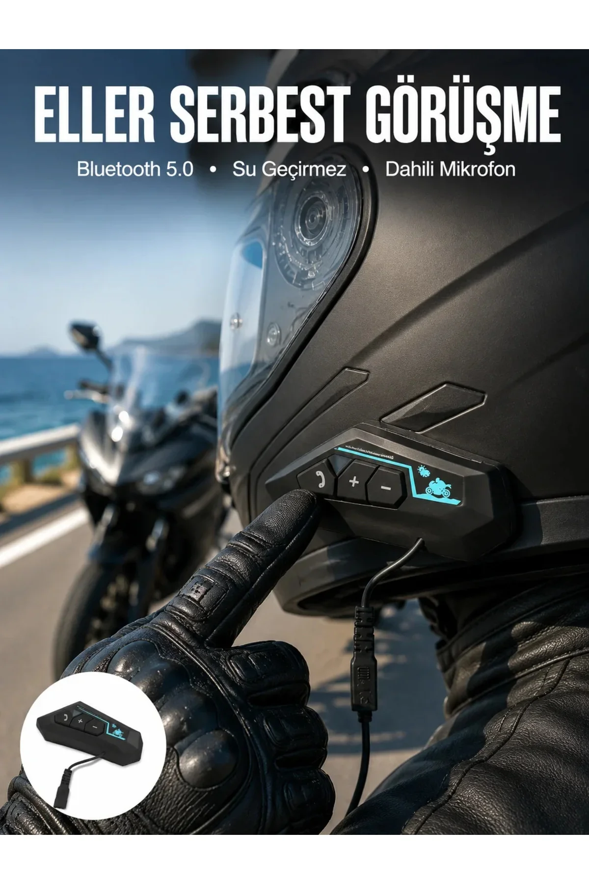 Kask Kulaklığı Motosiklet Intercom Interkom Dinleme Konuşma Özellikli Su Geçirmez Kask Kulaklığı Motosiklet Intercom Interkom Dinleme Konuşma Özellikli Su Geçirmez