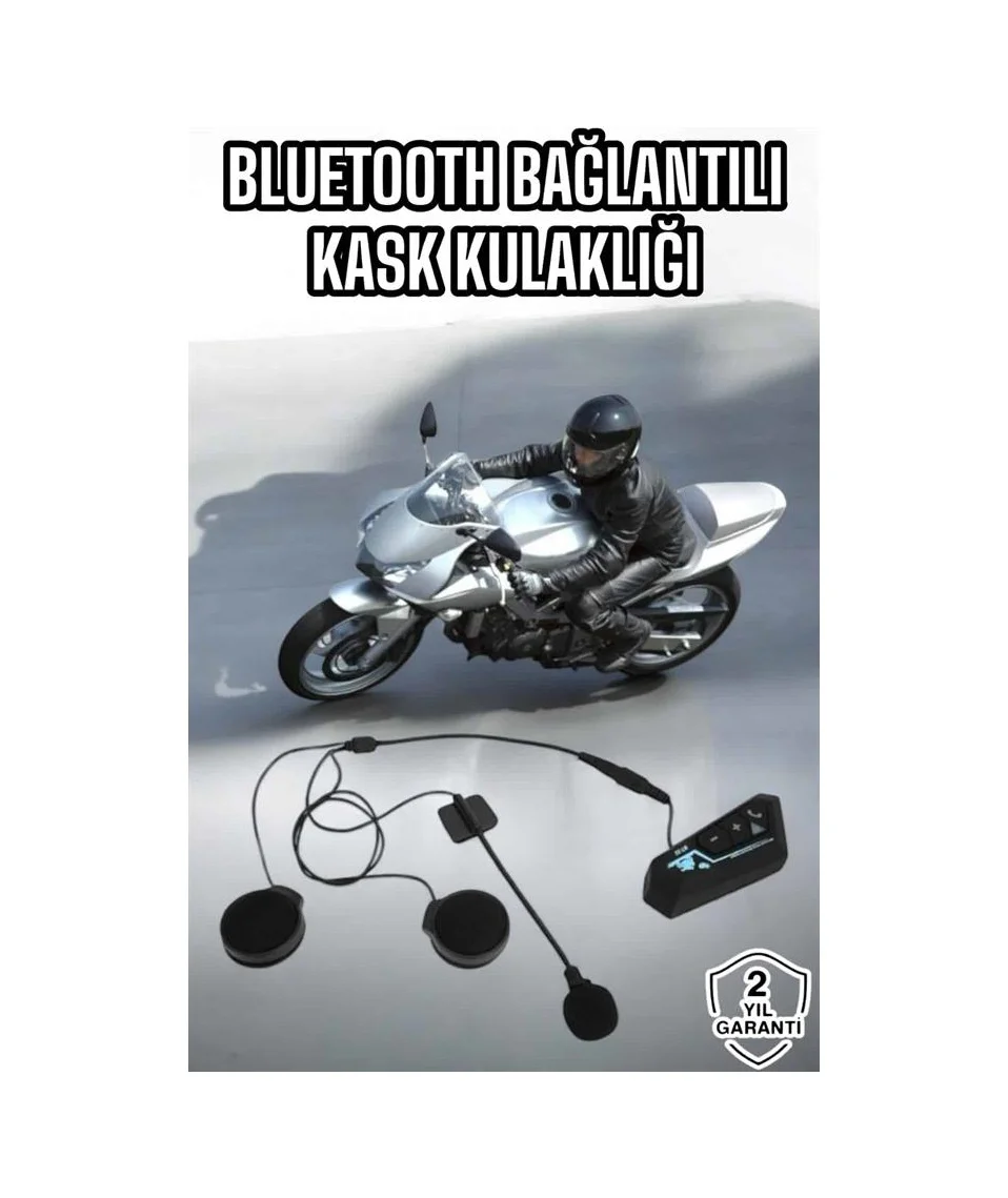 Kask Kulaklığı Motosiklet Intercom Interkom Dinleme Konuşma Özellikli Su Geçirmez - Lisinya