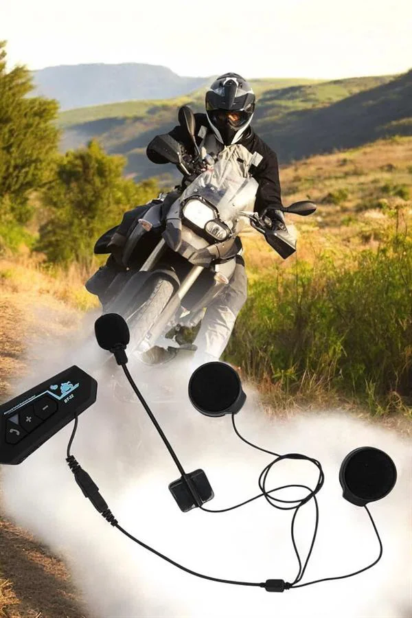 Kask Kulaklığı Motosiklet Intercom Interkom Dinleme Konuşma Özellikli Su Geçirmez