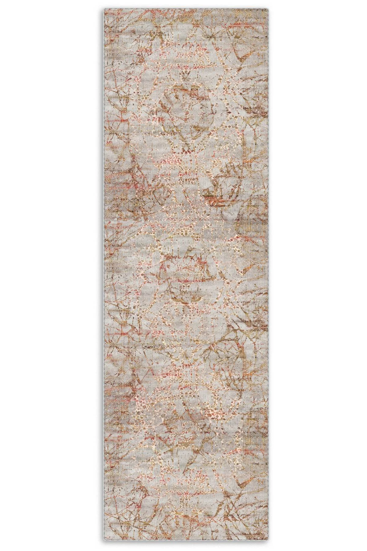 Kaşmir doku yumuşak kaymaz pamuk taban oturma odası salon mutfak koridor bronz turuncu halı kilim