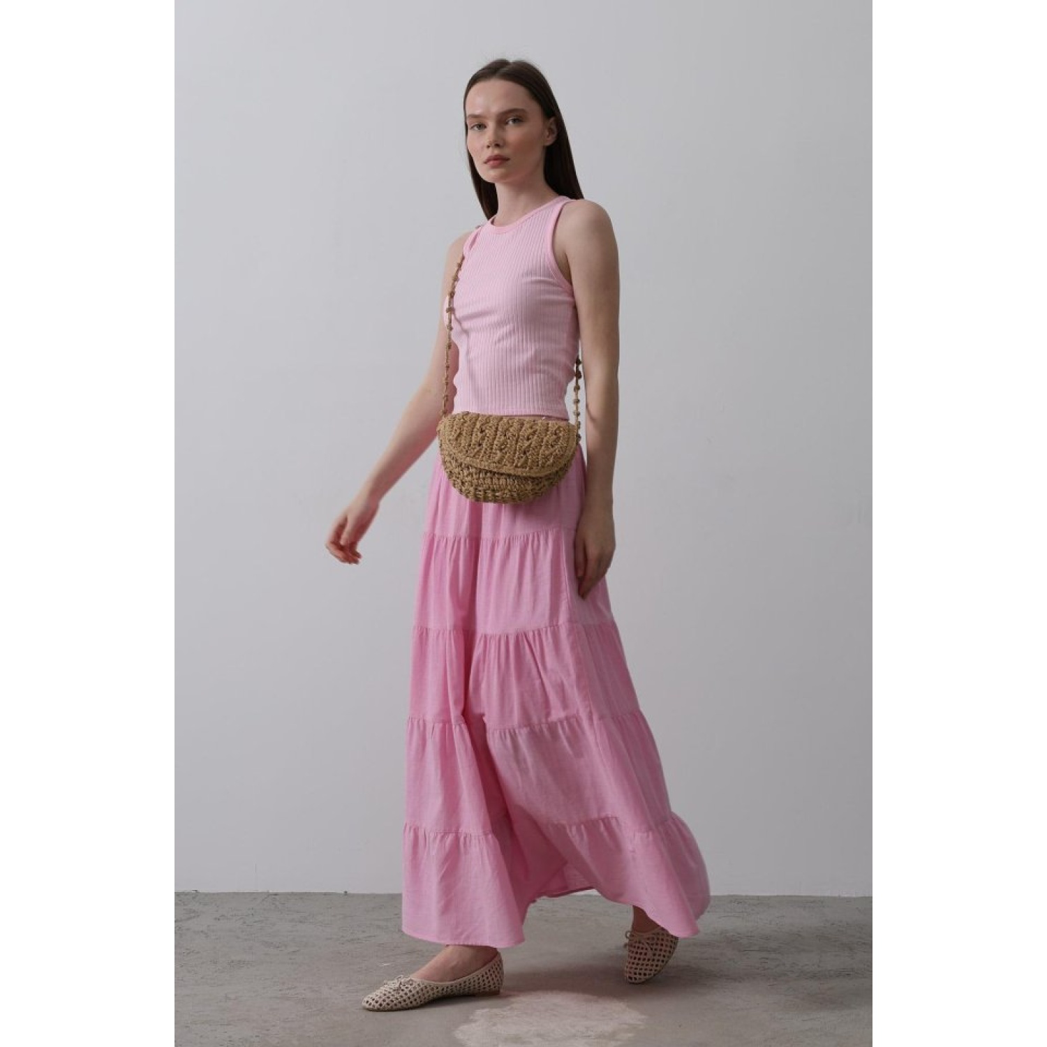 KAT KAT KETEN ETEK - Şeker Pembe