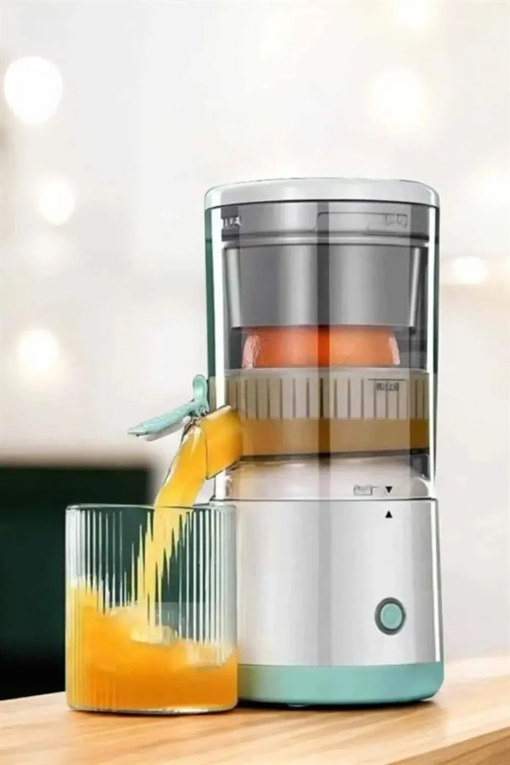 Katı Meyve Sıkacağı Taşınabilir USB Şarjlı Pratik Paslanmaz Çelik