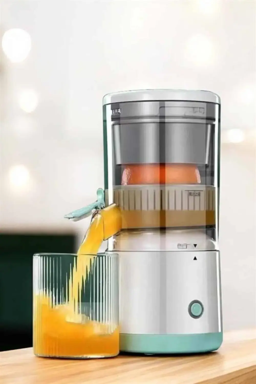 Katı Meyve Sıkacağı Taşınabilir USB Şarjlı Pratik Paslanmaz Çelik