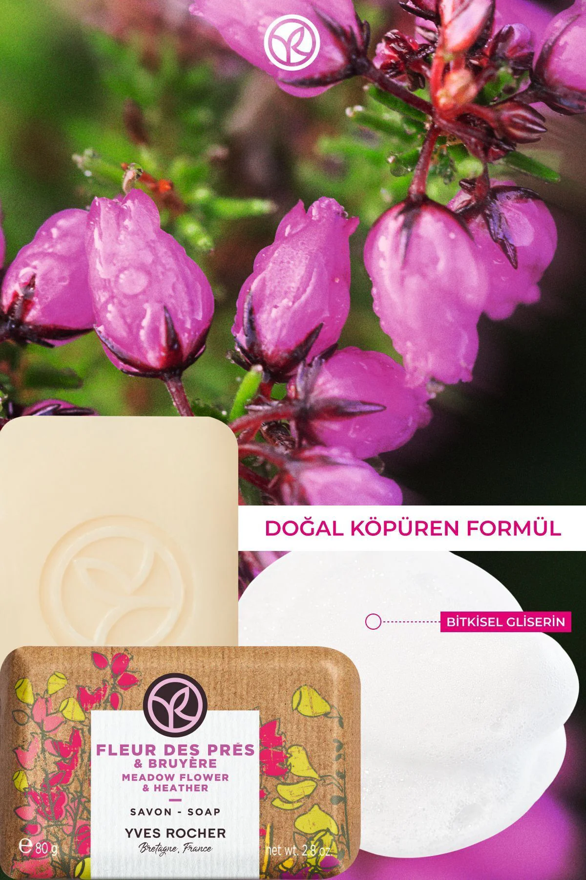 Katı Sabun - Romantik Kır Çiçekleri - 80g-63526