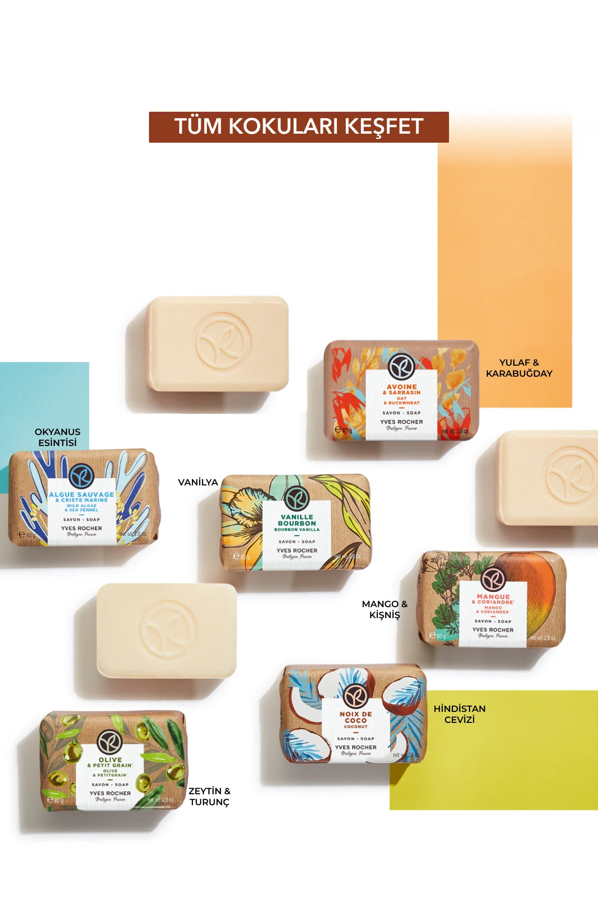 Katı Sabun - Tropikal Hindistan Cevizi -SLS,SLES İçermez,Vegan-80