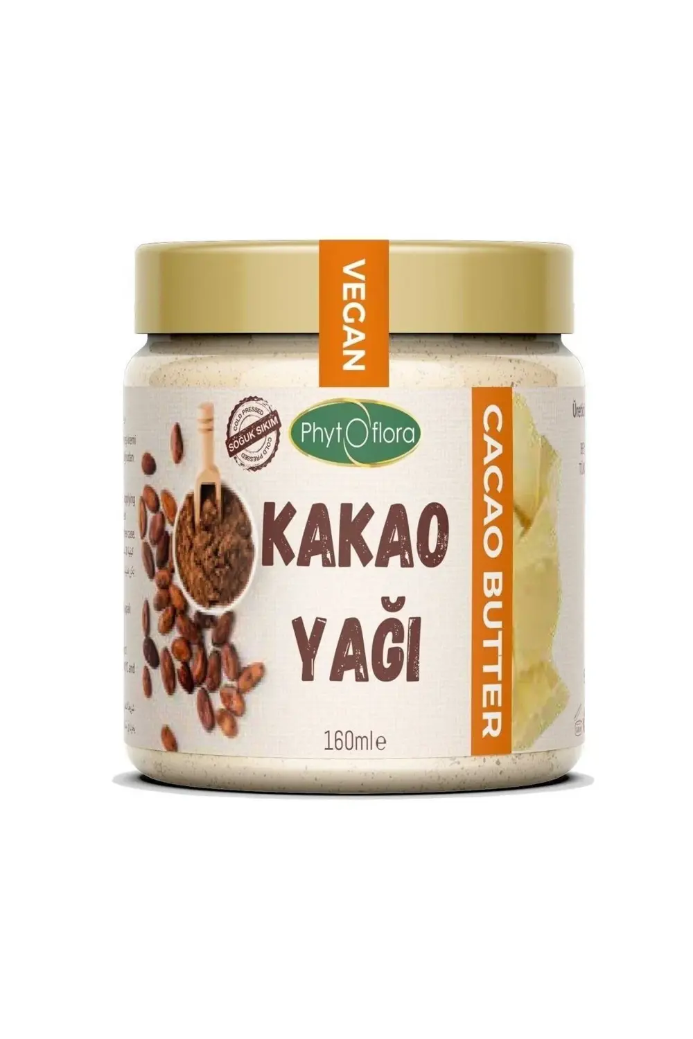 Katı Soğuk Sıkım Kakao Yağı 160 Ml