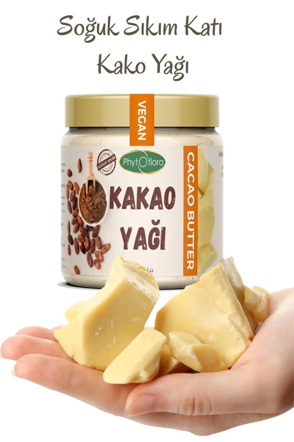 Katı Soğuk Sıkım Kakao Yağı 160 Ml