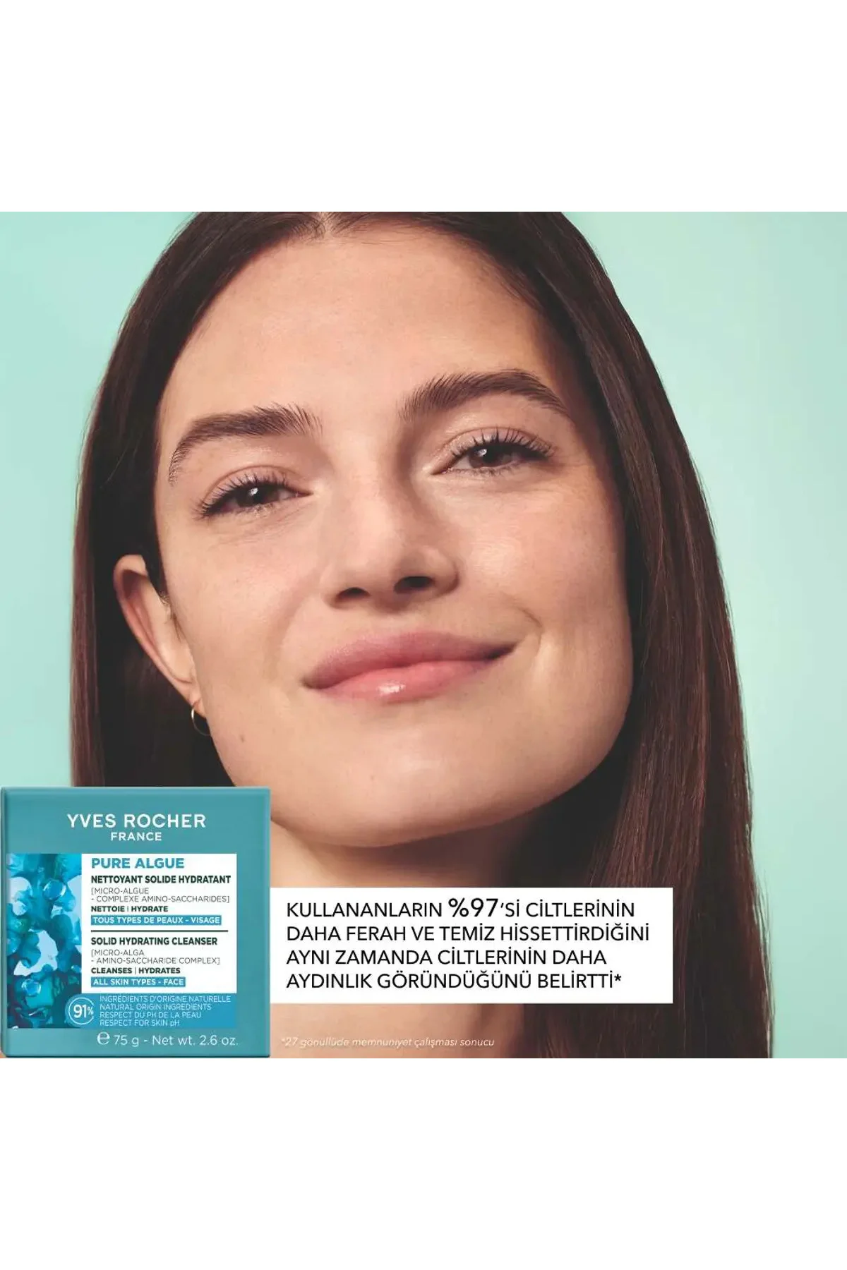 Katı Yüz Temizleyici - Tüm Ciltler Sülfat, sabun, koruyucu ve par