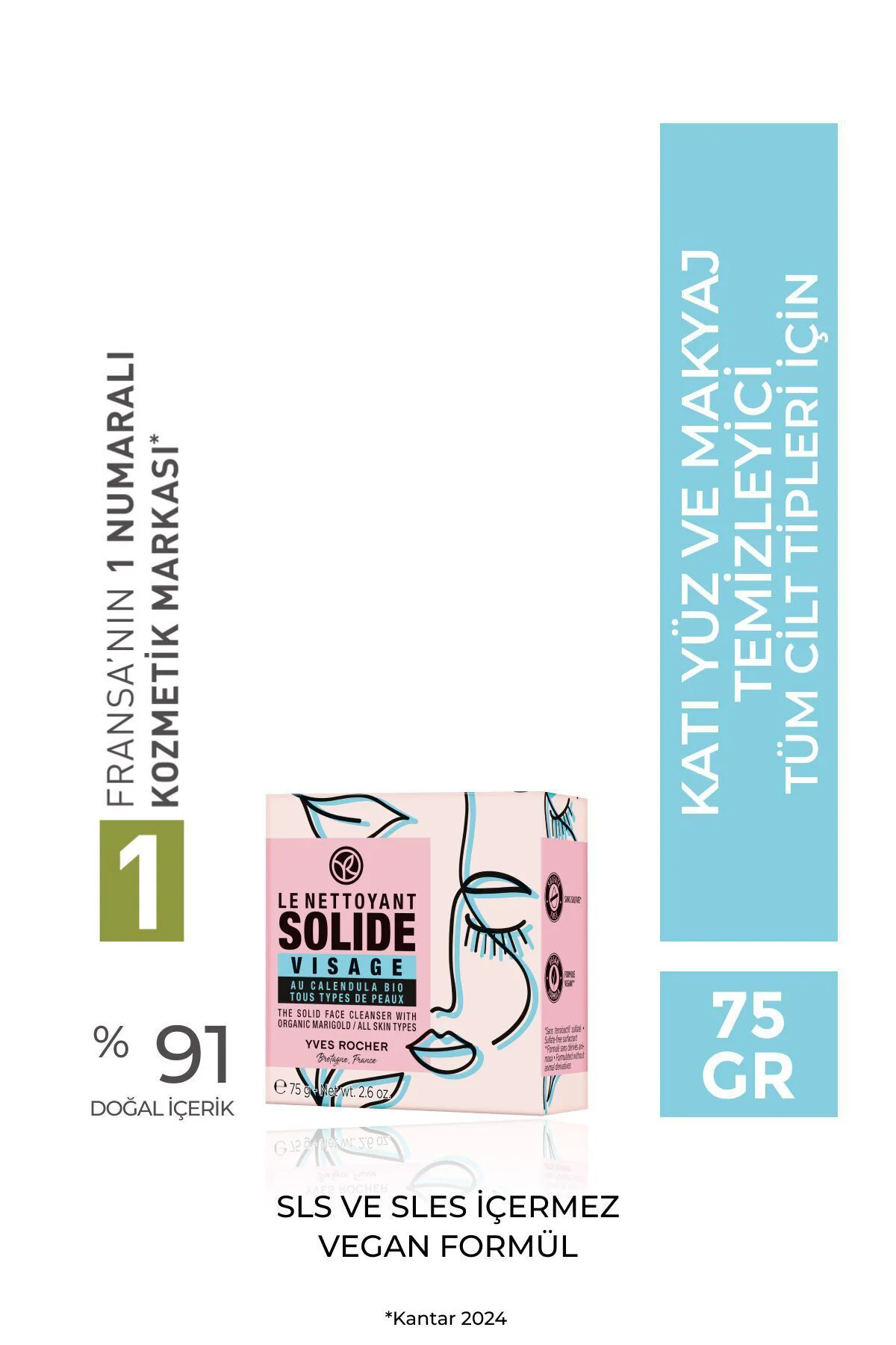 Katı Yüz Temizleyici - Tüm Ciltler-75 gr-9118