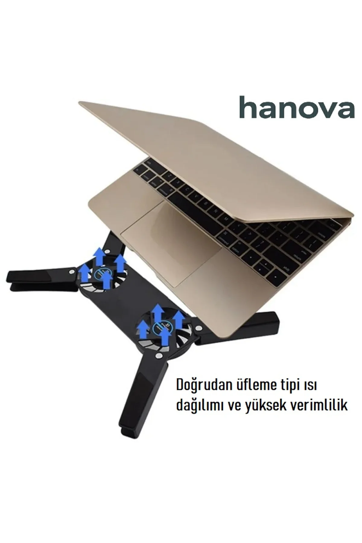 Katlanabilir 2 Fanlı Dizüstü PC Laptop Soğutucu USB besleme 10-17 " dizüstü PC uyumlu