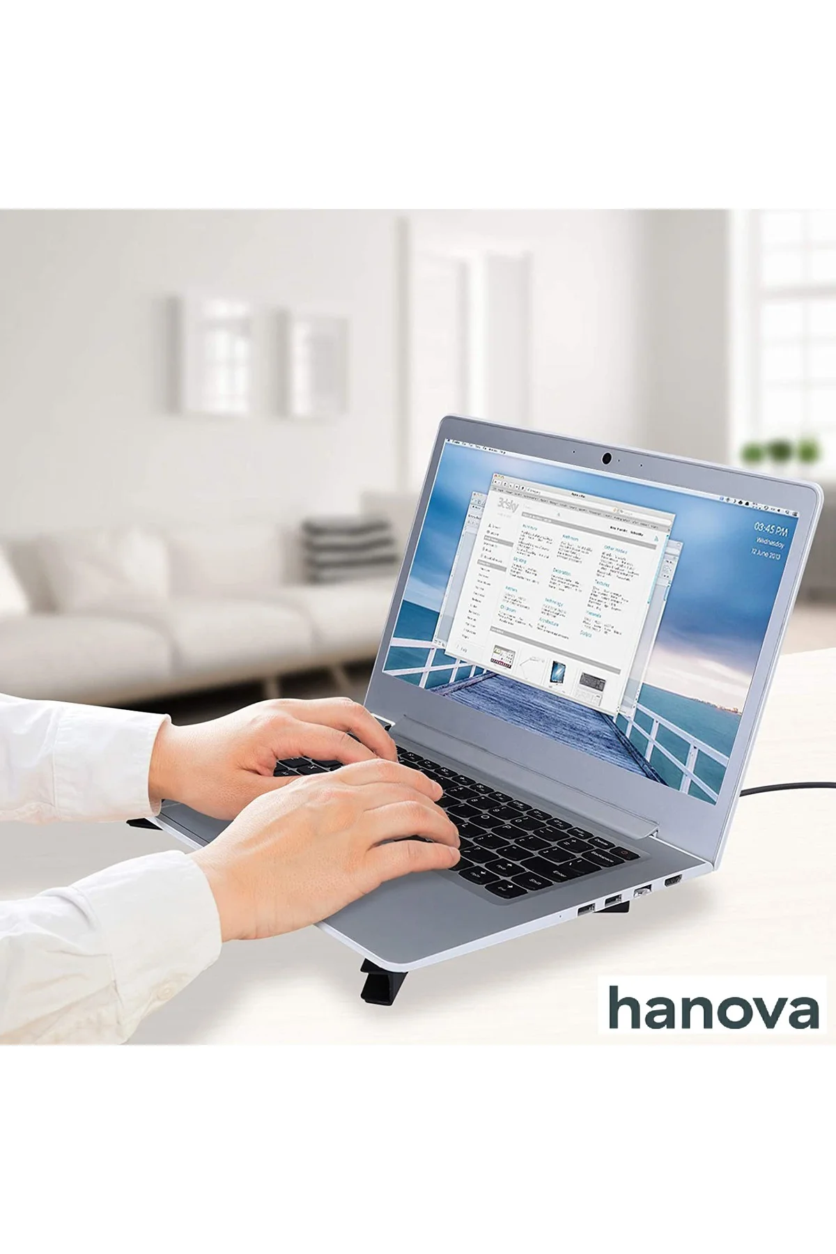 Katlanabilir 2 Fanlı Dizüstü PC Laptop Soğutucu USB besleme 10-17 " dizüstü PC uyumlu