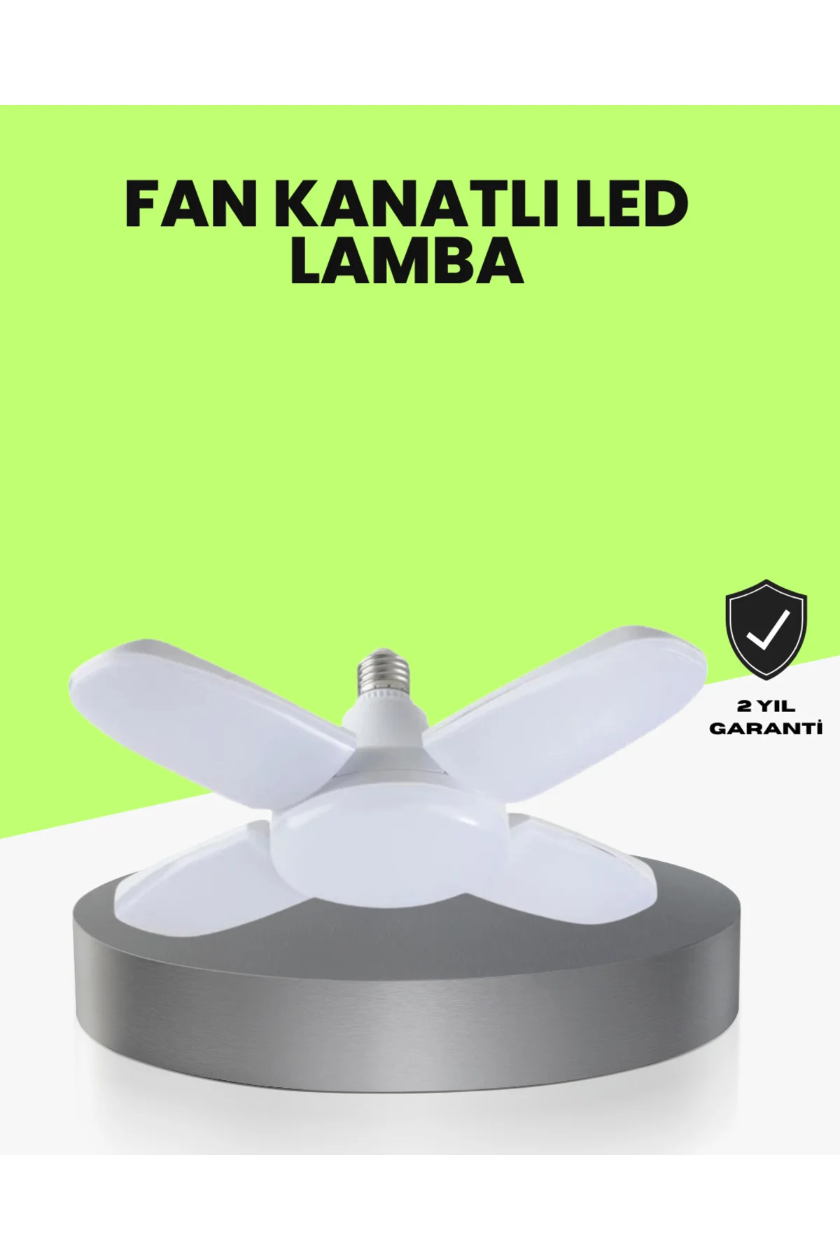 Katlanabilir 4 Kollu LED Ampül 60 Watt 6000 Lumen Beyaz Işık