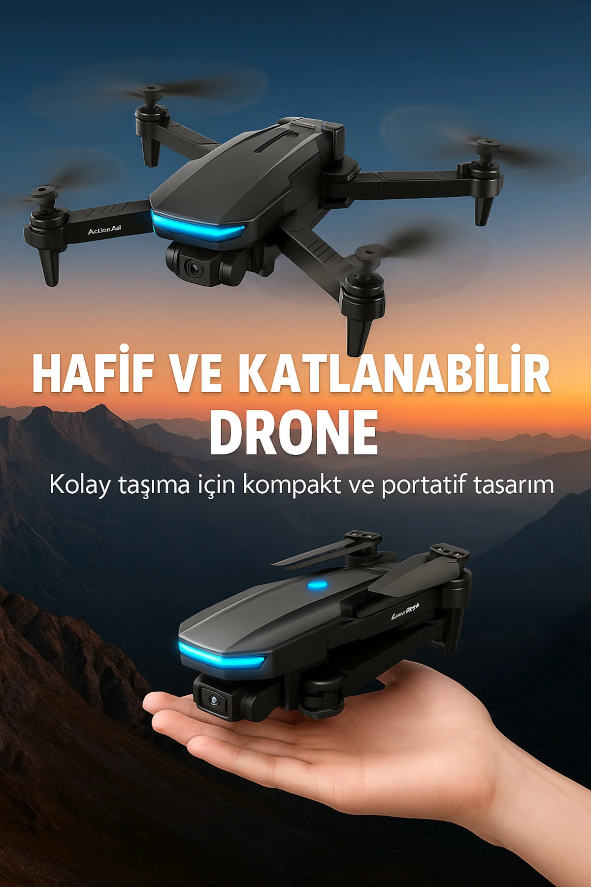 Katlanabilir 4K Kamera Drone Uzaktan Kumandalı Profesyonel Drone 