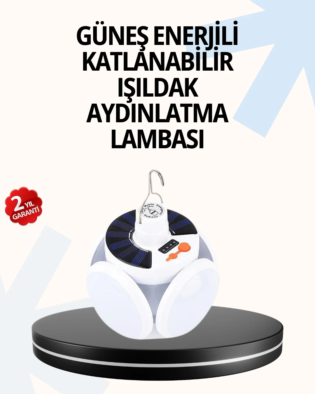 Katlanabilir 5 Kanatlı Solar LED Bahçe ve Kamp Lambası Katlanabilir 5 Kanatlı Solar LED Bahçe ve Kamp Lambası