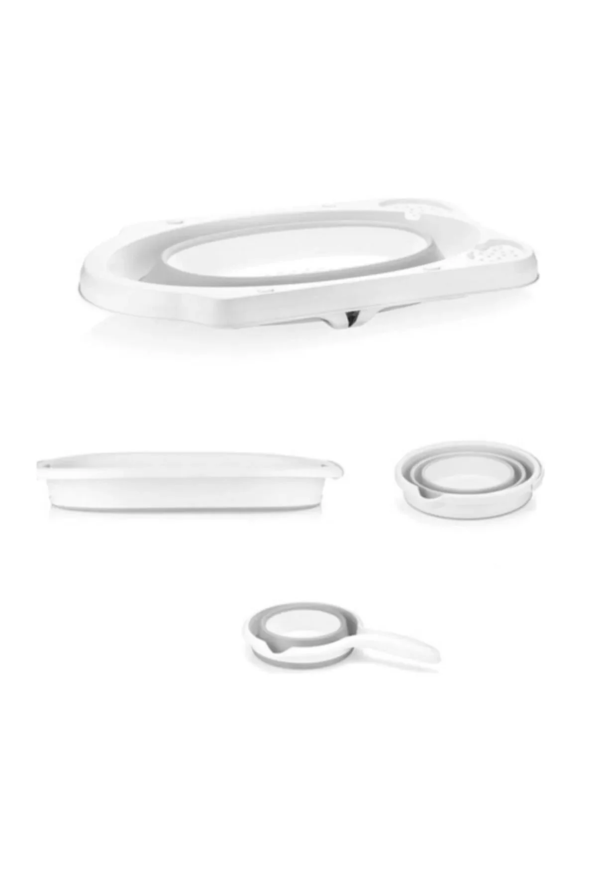 Katlanabilir 7'li Bebek Seti Katlanabilir Küvet Çamaşır Sepeti Ko