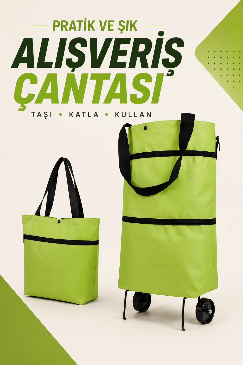 KATLANABİLİR ALIŞVERİŞ ÇANTASI