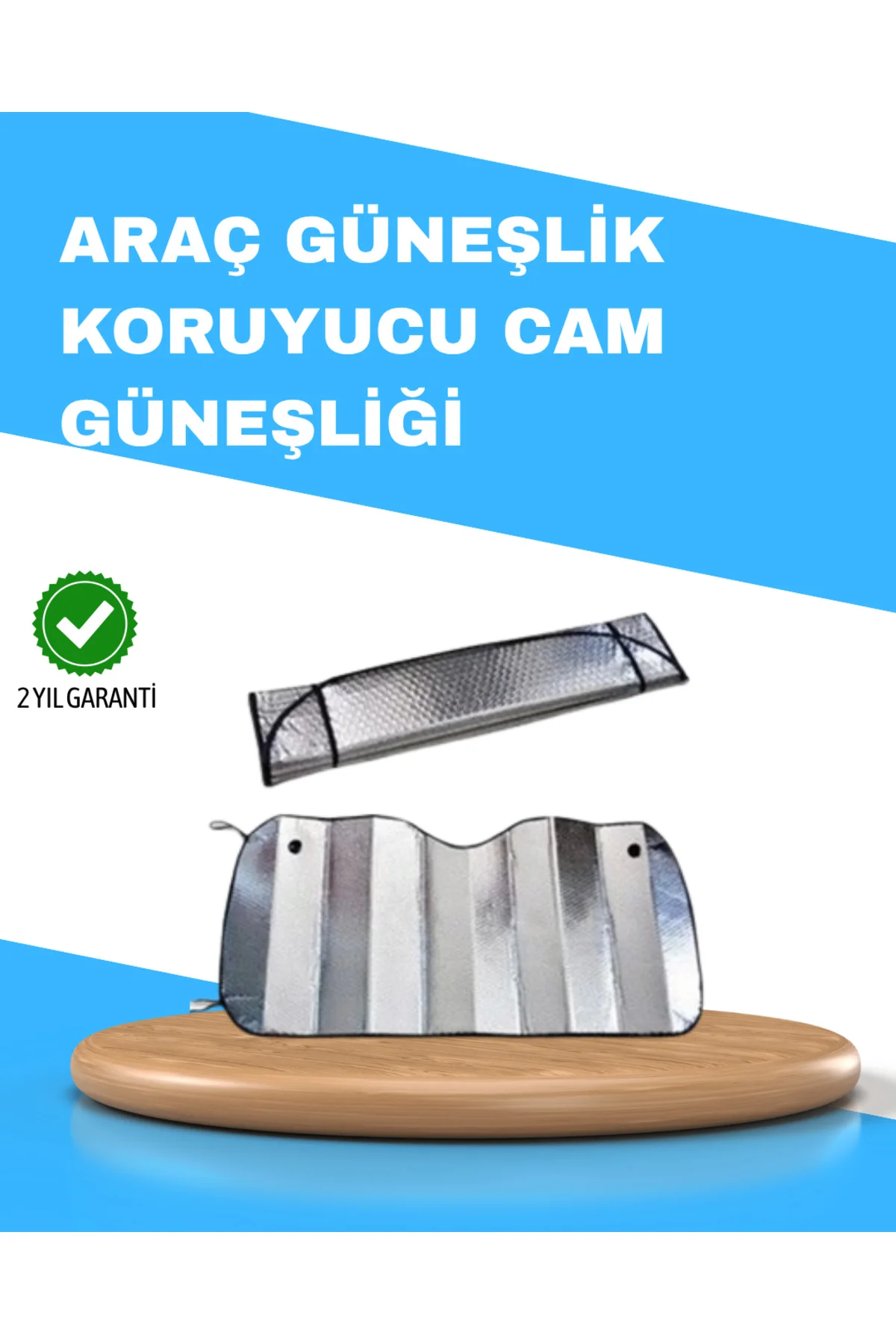 Katlanabilir Alüminyum Araç Güneşliği – UV Koruma ve Klima Tasarr