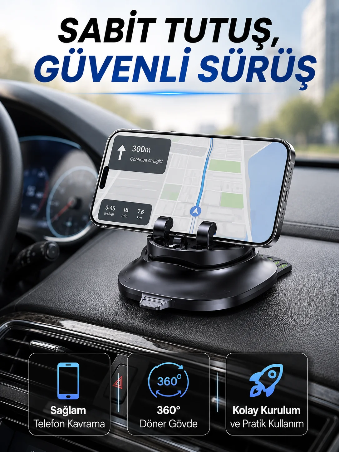 Katlanabilir Araç İçi Telefon Tutucu Gizli Numaratörlü Telefon Standı Fiyatı, Yorumları ve Özellikleri