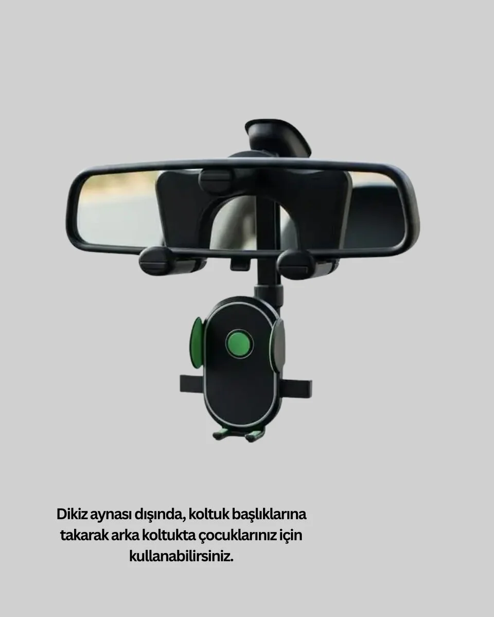 Katlanabilir Araç İçi Dikiz Aynası Telefon Tutucu - Günlük Sürücü İçin Çok Fonksiyonlu Çözüm