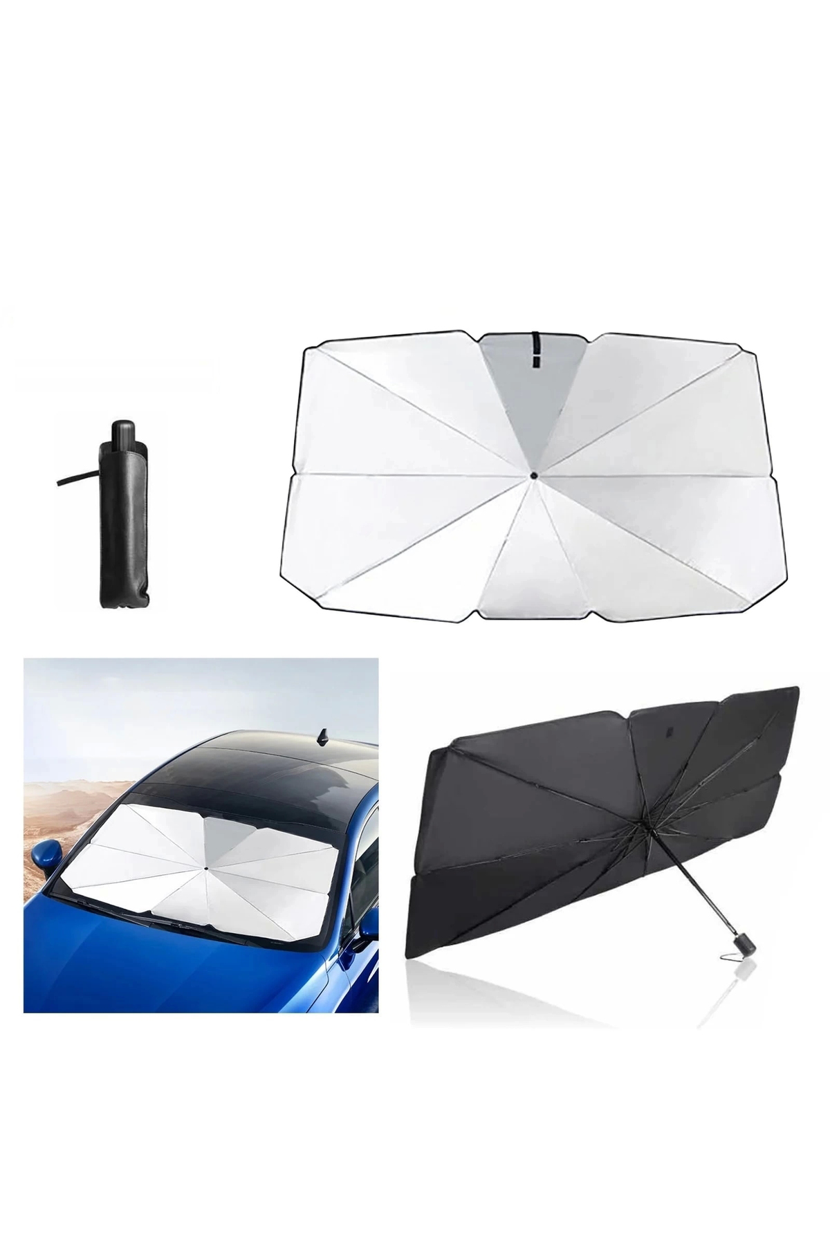 Astra Market Katlanabilir Araç Ön Camı Güneş Koruyucu Gölge Şemsiye Araba Şems