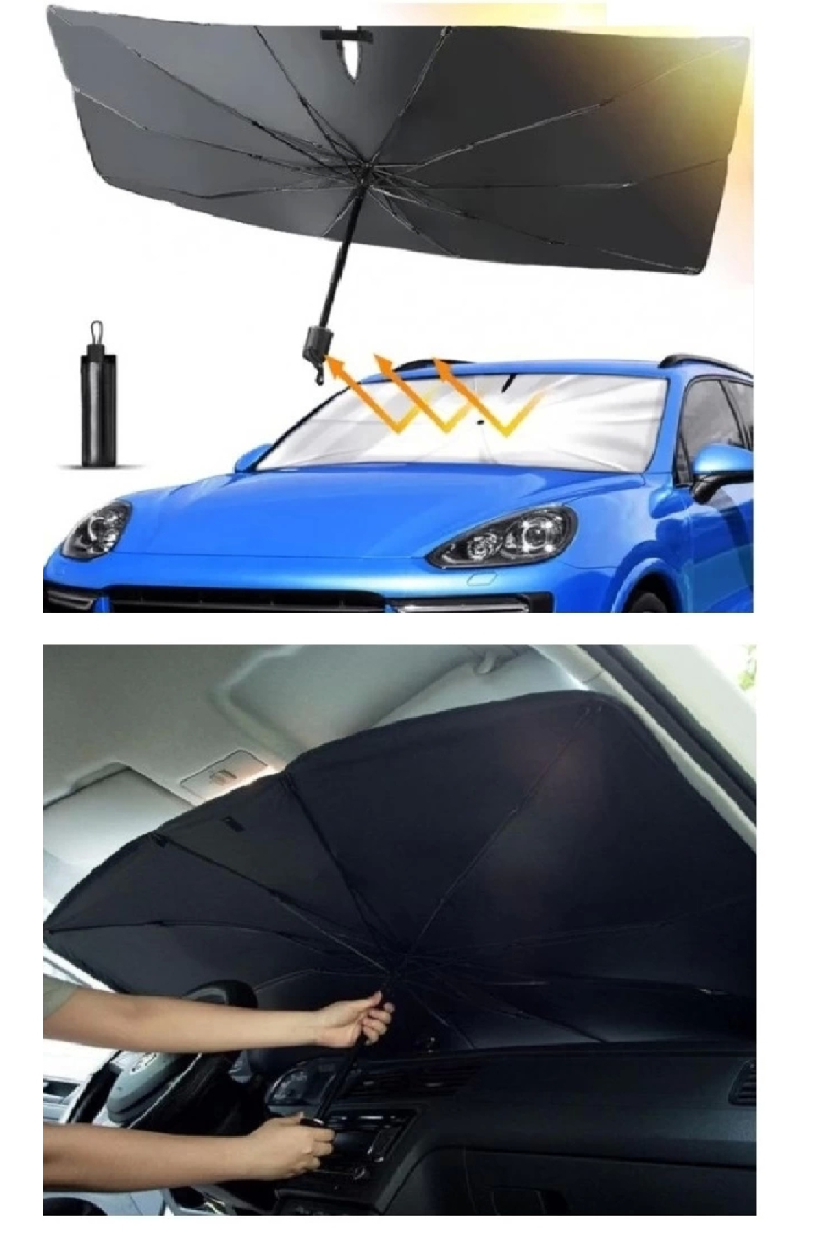 Astra Market Katlanabilir Araç Ön Camı Güneş Koruyucu Gölge Şemsiye Araba Şems