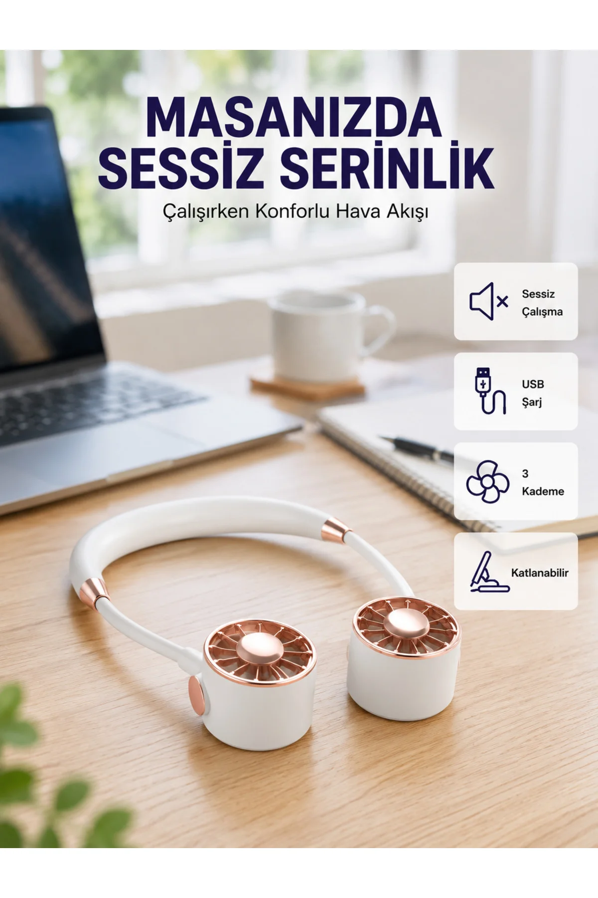 Katlanabilir Asılabilir Mini Fan Usb Şarjlı 3 Kademeli Sessiz Katlanabilir Asılabilir Mini Fan Usb Şarjlı 3 Kademeli Sessiz
