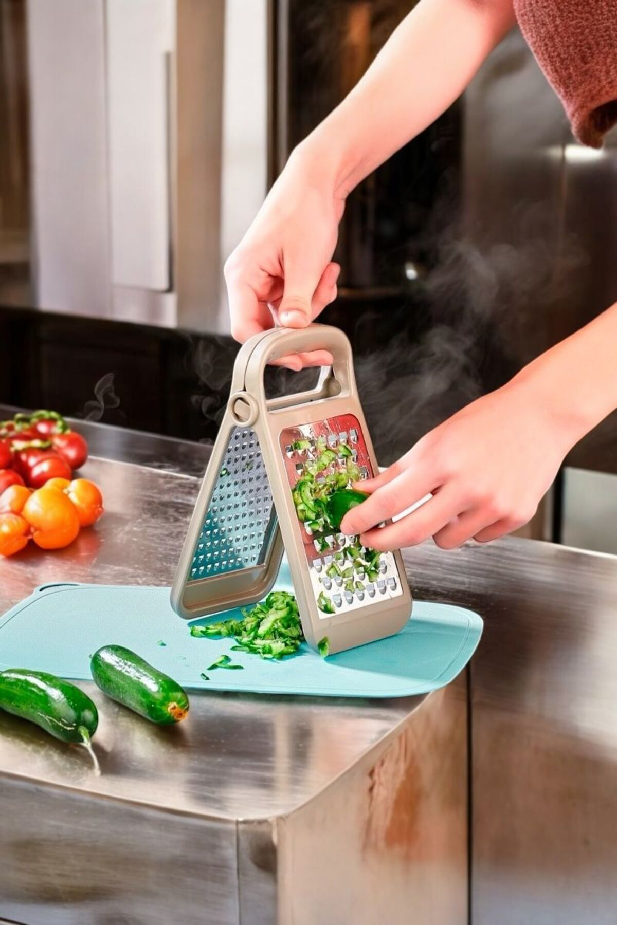 Katlanabilir Ayrılabilir Çelik Rende – Ergonomik Tasarım, Çift Ta