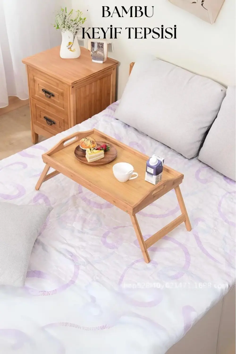 Katlanabilir Bambu Keyif Tepsisi Katlanabilir Bambu Keyif Tepsisi