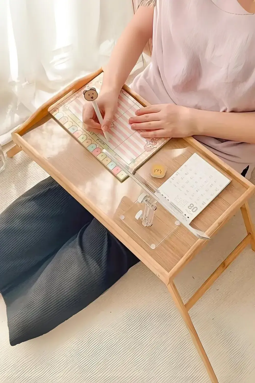 Katlanabilir Bambu Keyif Tepsisi Katlanabilir Bambu Keyif Tepsisi