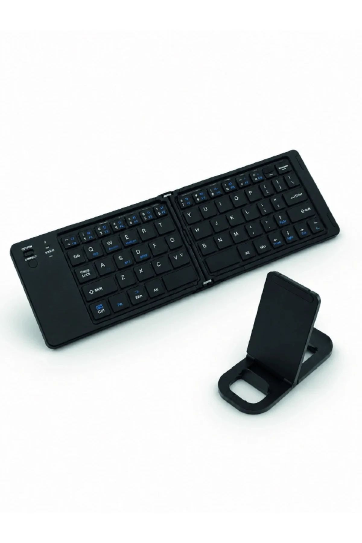 Katlanabilir Bluetooth Klavye 3 Cihaz Bağlantılı Kablosuz Taşınabilir Klavye - Görsel 3