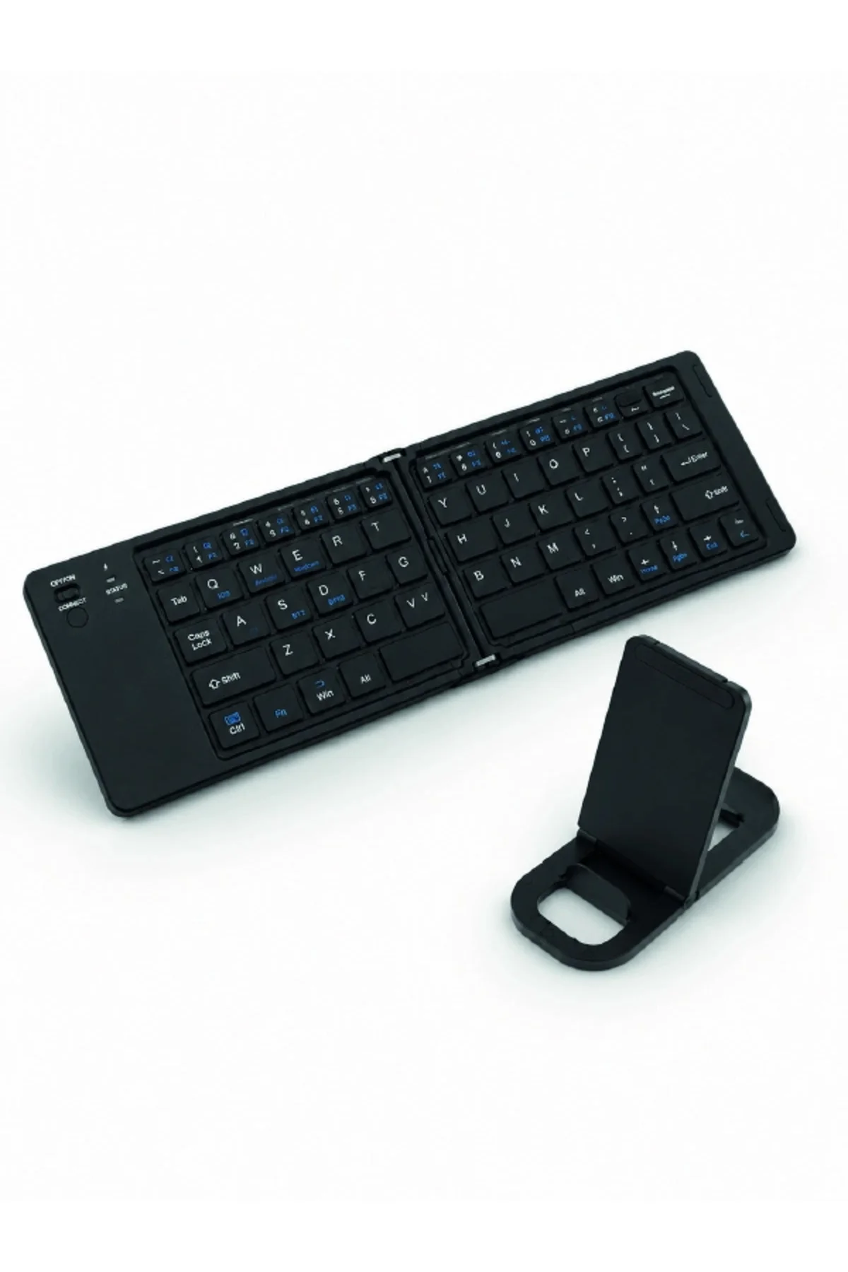 Katlanabilir Bluetooth Klavye 3 Cihaz Bağlantılı Kablosuz Taşınabilir Klavye - Görsel 3