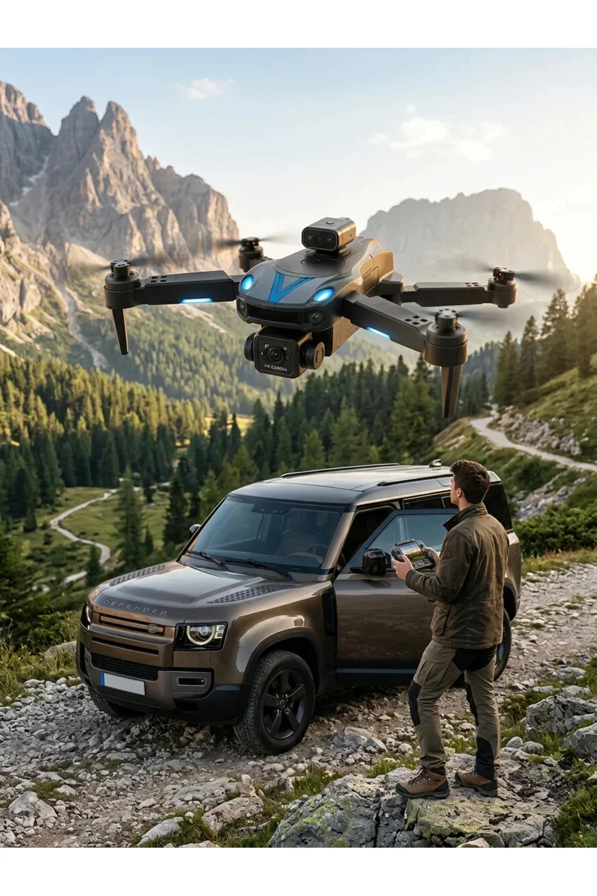 Katlanabilir Çift Kameralı Drone Uzaktan Kumandalı Hava Aracı Katlanabilir Çift Kameralı Drone Uzaktan Kumandalı Hava Aracı