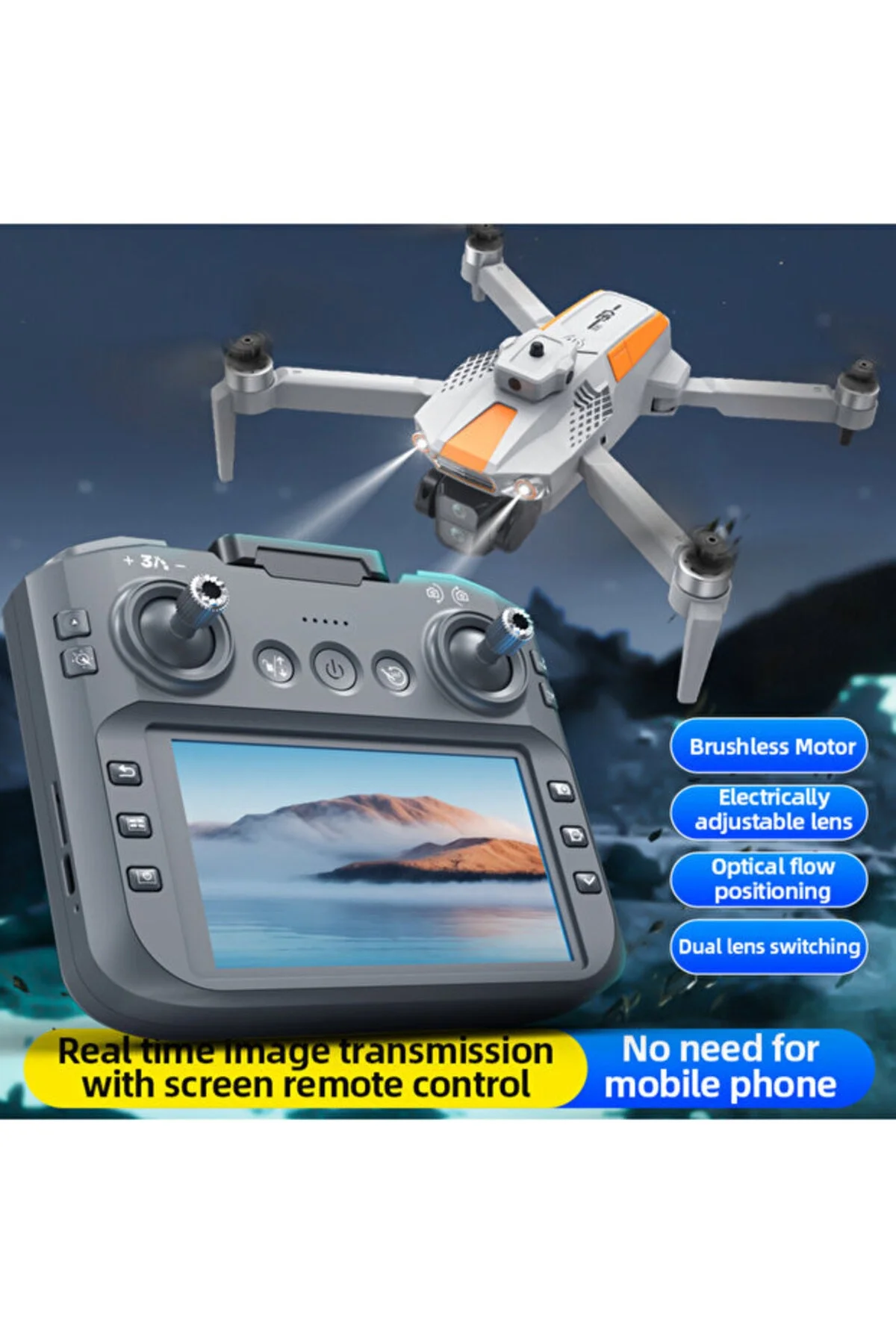 Katlanabilir Ekranlı Drone ile Havadan Görüntü Alın, Çarpışma Engelleme Özellikli