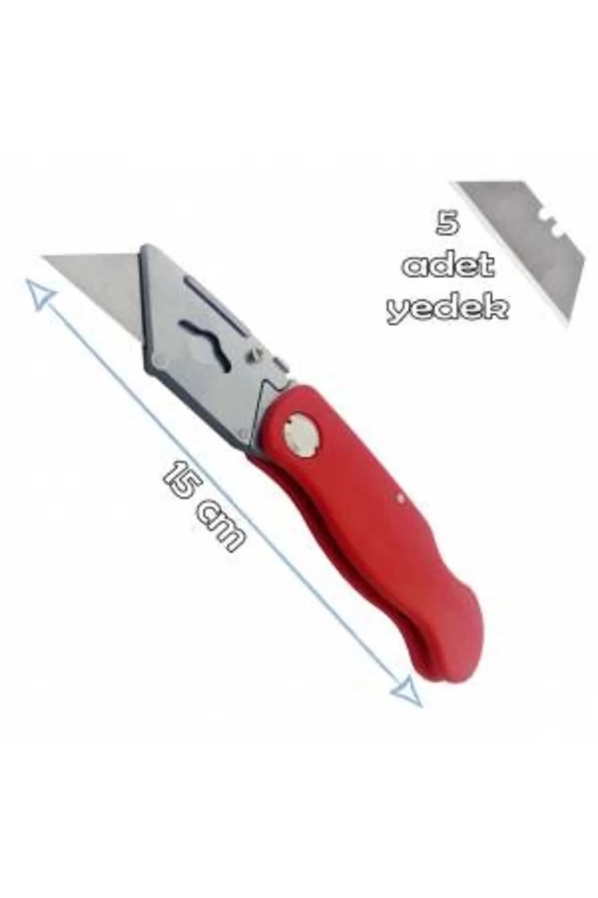 Katlanabilir Halıfleks Maket Bıçağı Üçgen Uçlu Falçata