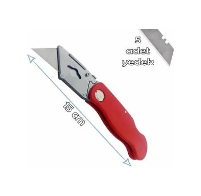 Katlanabilir Halıfleks Maket Bıçağı Üçgen Uçlu Falçata Lisinya