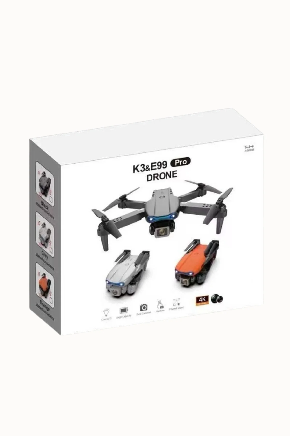 Katlanabilir HD Kameralı Drone, 500-1000 Metre Uçuş Mesafeli ve Ekstra Bataryalı