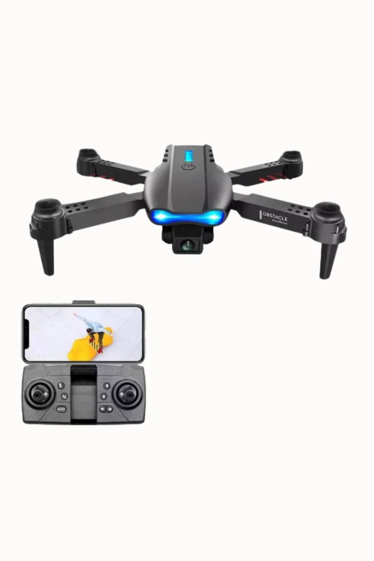 Katlanabilir HD Kameralı Drone, 500-1000 Metre Uçuş Mesafeli ve Ekstra Bataryalı