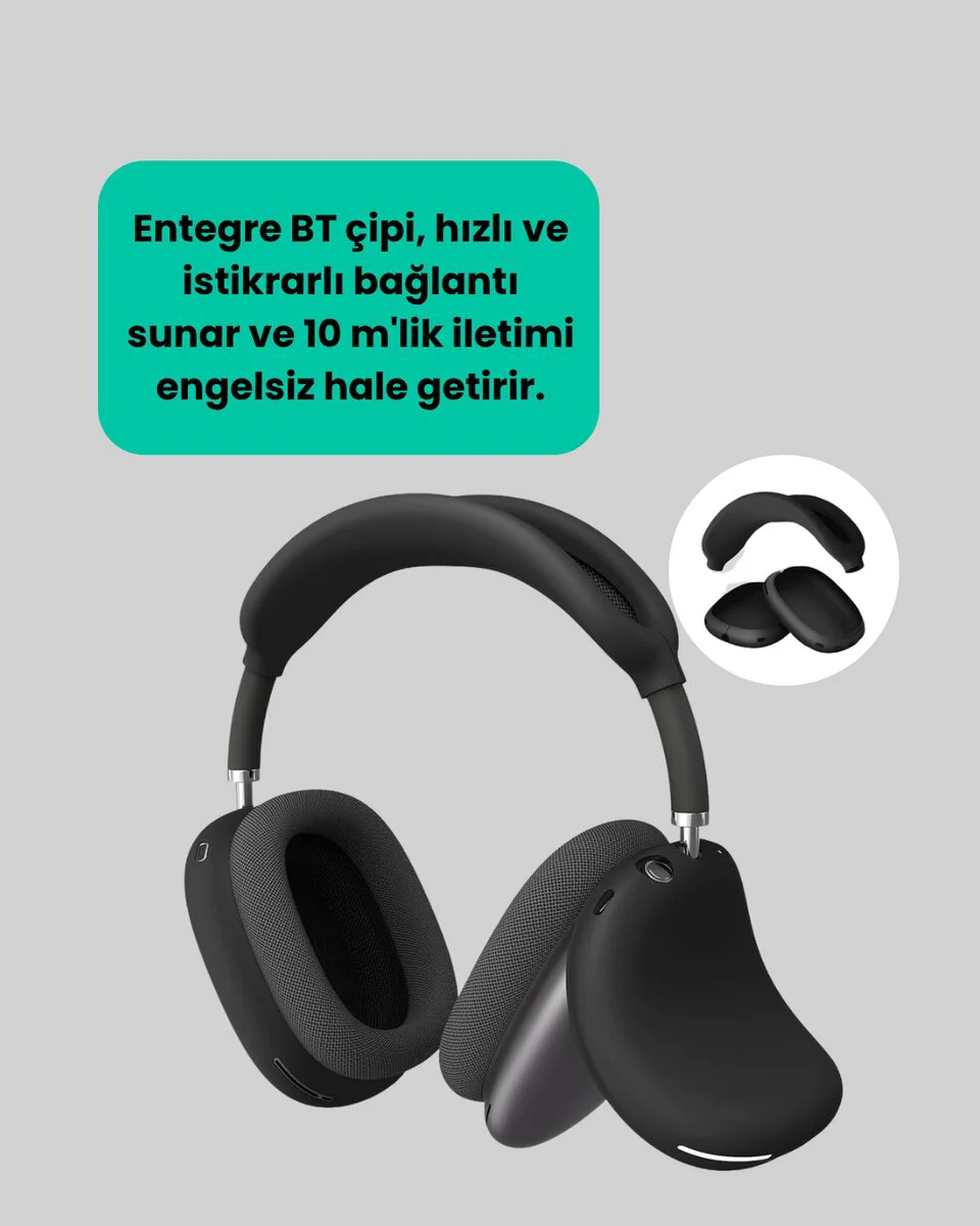 Katlanabilir Kablosuz Kulaklık - 10m Bluetooth V5.0, 400mAh Pil, Yüksek Ses Kalitesi
