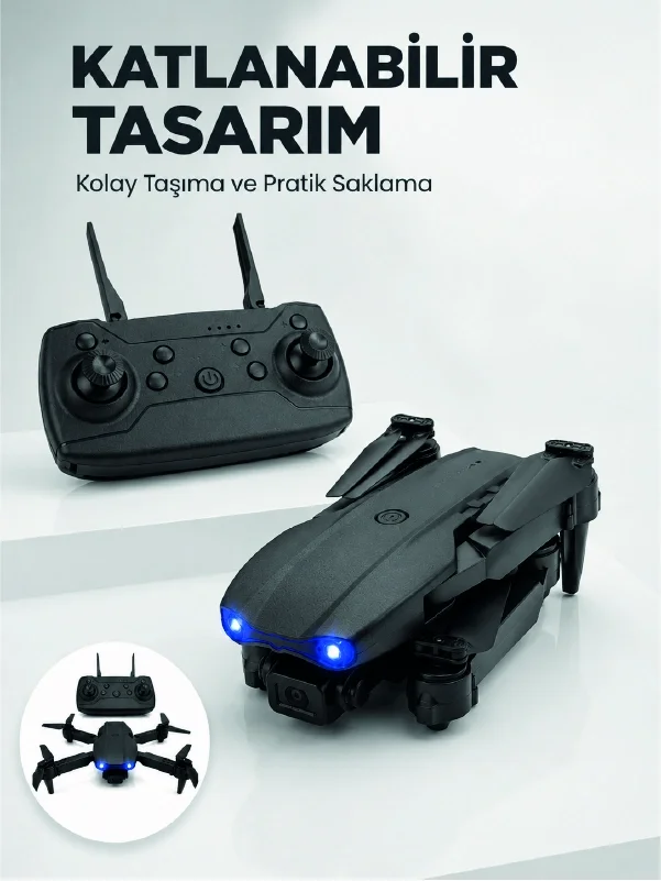 Katlanabilir Kamera Drone 4K HD Görüntü, Hover Özelliği ve Uzaktan Kumanda Fiyatı, Yorumları ve Özellikleri