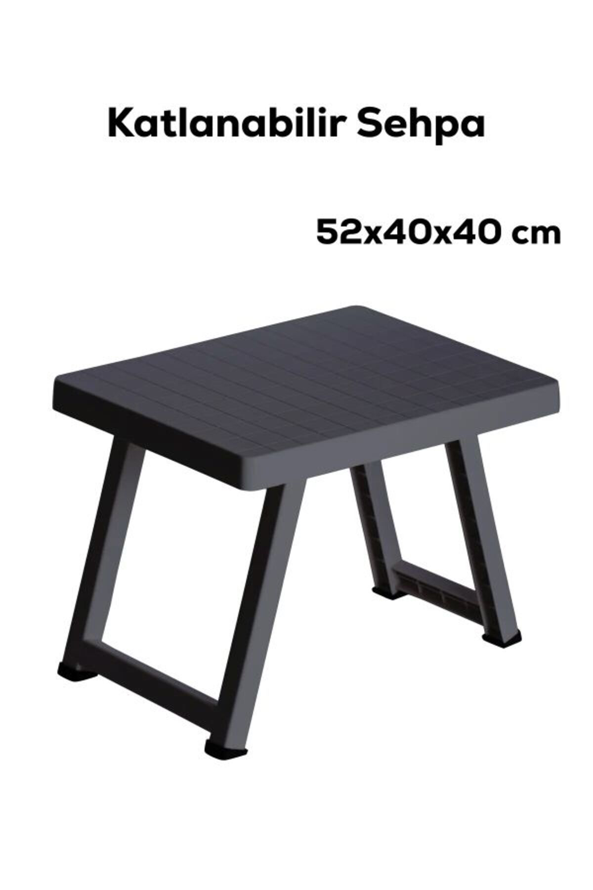 Erbaşlar Katlanabilir Kamp Piknik Balkon Masası - Küçük Plastik Katlanır S