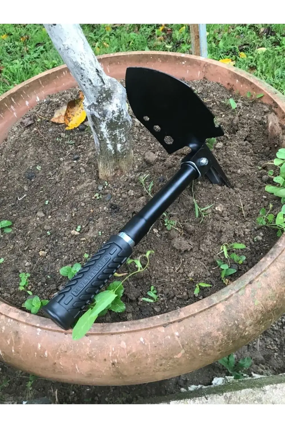 Katlanabilir Kürek Çekiç Çapa Seti Özel Siyah Çantasında