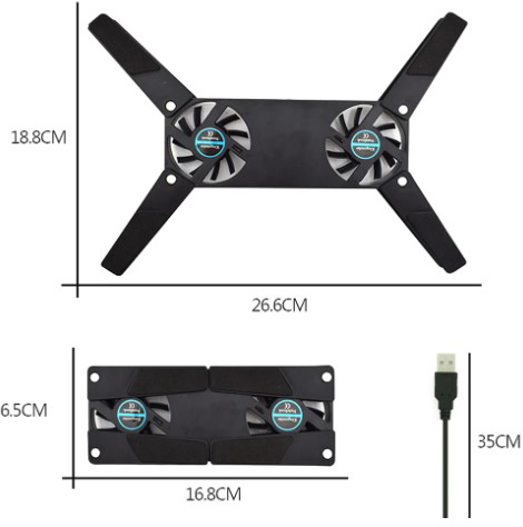 Katlanabilir Laptop Soğutucu 2 fanlı (4741) Katlanabilir Laptop Soğutucu 2 fanlı (4741)