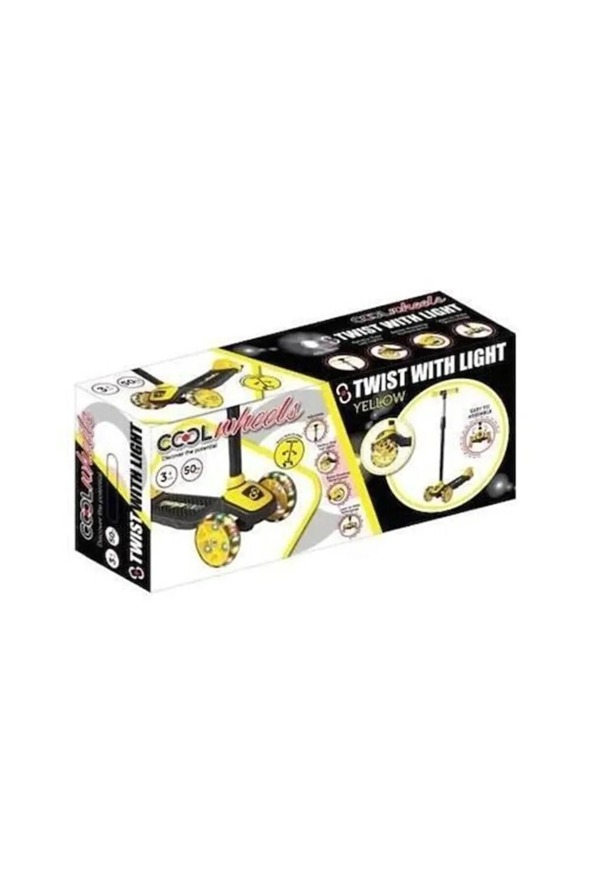 Katlanabilir Led Işıklı 3 Tekerlekli Yükseklik Ayarlı Twist Scoot